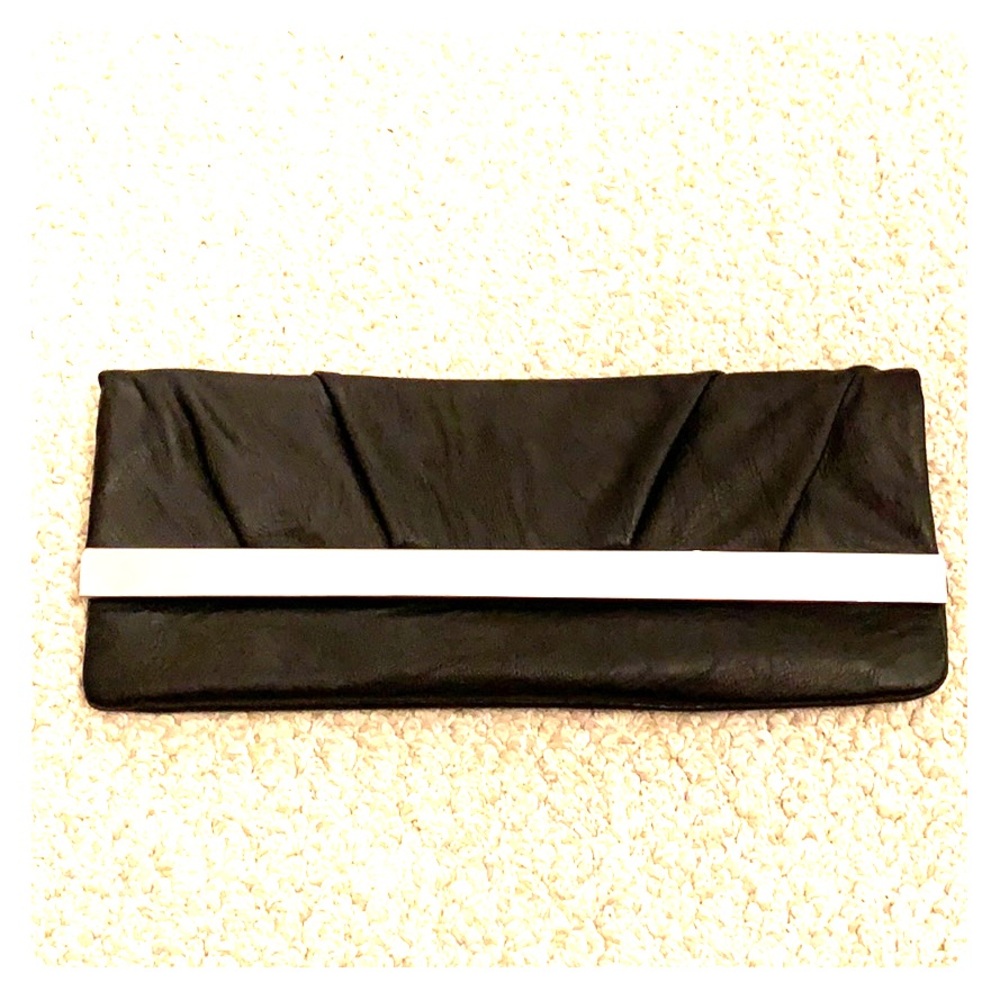 Black Fold Over Clutch by Express